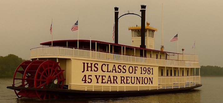 JHS Class of 1981 45 Year Reunion Riverboat Header